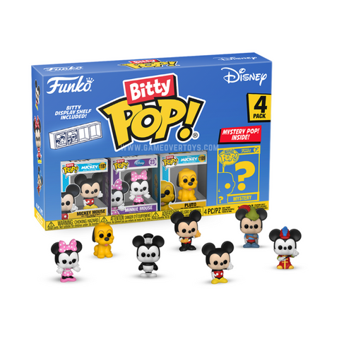 Mickey Mouse, Minnie Mouse, Pluto & Mystery - Disney Bitty Pop!