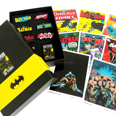 Batman 80th Anniversary Pin Badge & Art Cards Set