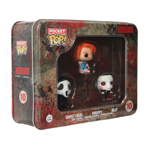 Ghostface, Chucky and Billy the Puppet - Horror Classics Pocket Pop! 3-Pack Tin