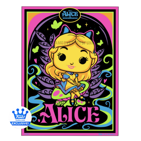 Alice In Wonderland - Black Light Poster!
