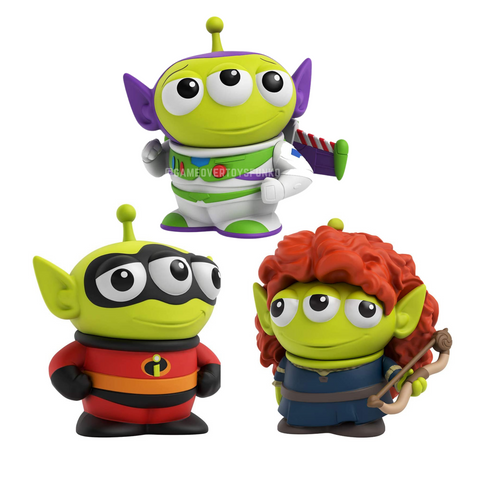 Mr. Incredible, Buzz Lightyear and Merida - Pixar Alien Remix Figures