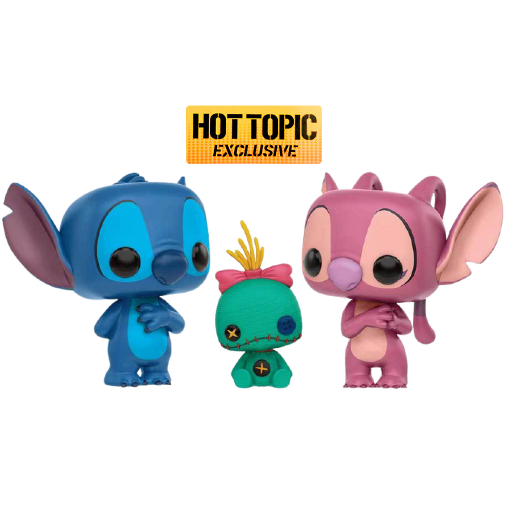 Funko Pop! Disney Lilo & Stitch Stitch, Scrump, Angel Hot Topic Exclusive 3  Pack - US